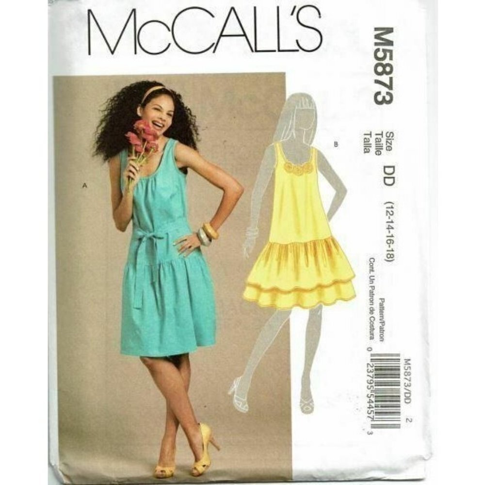 McCalls Sewing Pattern 5873 Dress Sash Misses Size 12-18